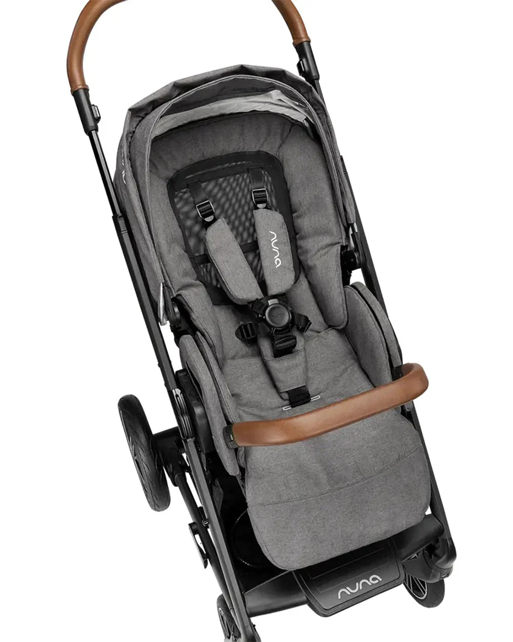 Nuna MIXX Next Baby Stroller-Height Adjustable Parent Handle Bar-All Terrain Big Rear Wheels-Includes Rain Cover & Post Adaptors-2 Years Warranty-Pram for 0 to 4Y (Upto 22 Kg)-Granite - diapers2toys