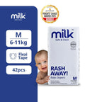 MILK™ Baby Diaper Flexi Tape , Size M - 42 Pcs, 6 To 11 KG