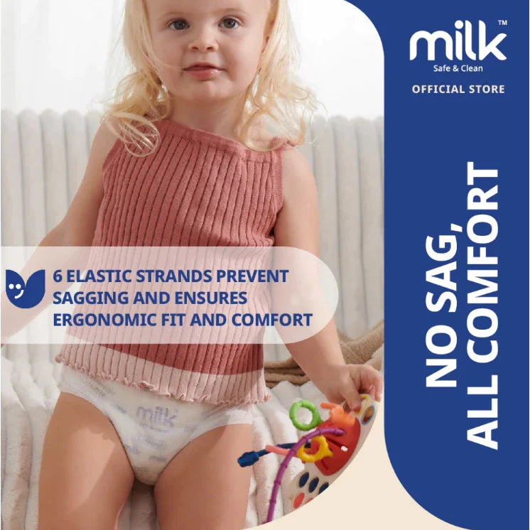 MILK™ Baby Diaper Yoga Pants, Size L - 36 Pcs, 9 To 17 KG