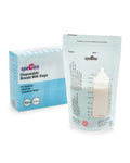 Spectra Breast Milk Storage Bags-With Temperature Indicator & Measuring Scale-Pre Sterilized-Double Lined-Zip Top Seal-200 ml-Pack of 30