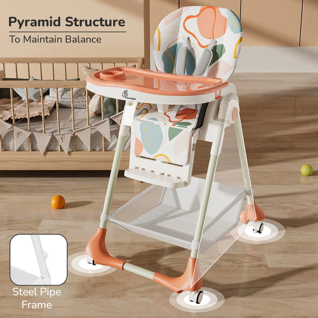 R For Rabbit High Chair Marshmallow Abstract Peach