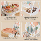 R For Rabbit High Chair Marshmallow Abstract Peach