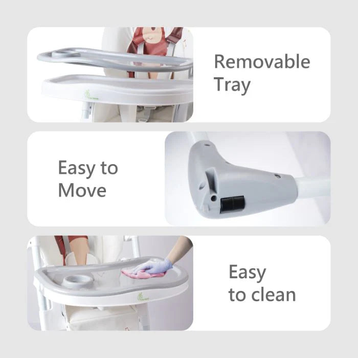 R For Rabbit High Chair Marshmallow Lite Grey