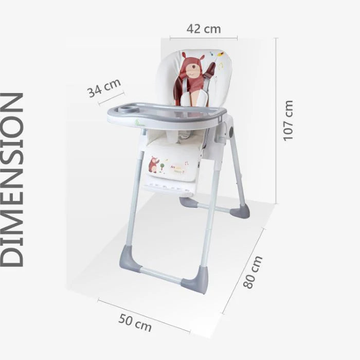 R For Rabbit High Chair Marshmallow Lite Grey