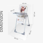 R For Rabbit High Chair Marshmallow Lite Grey