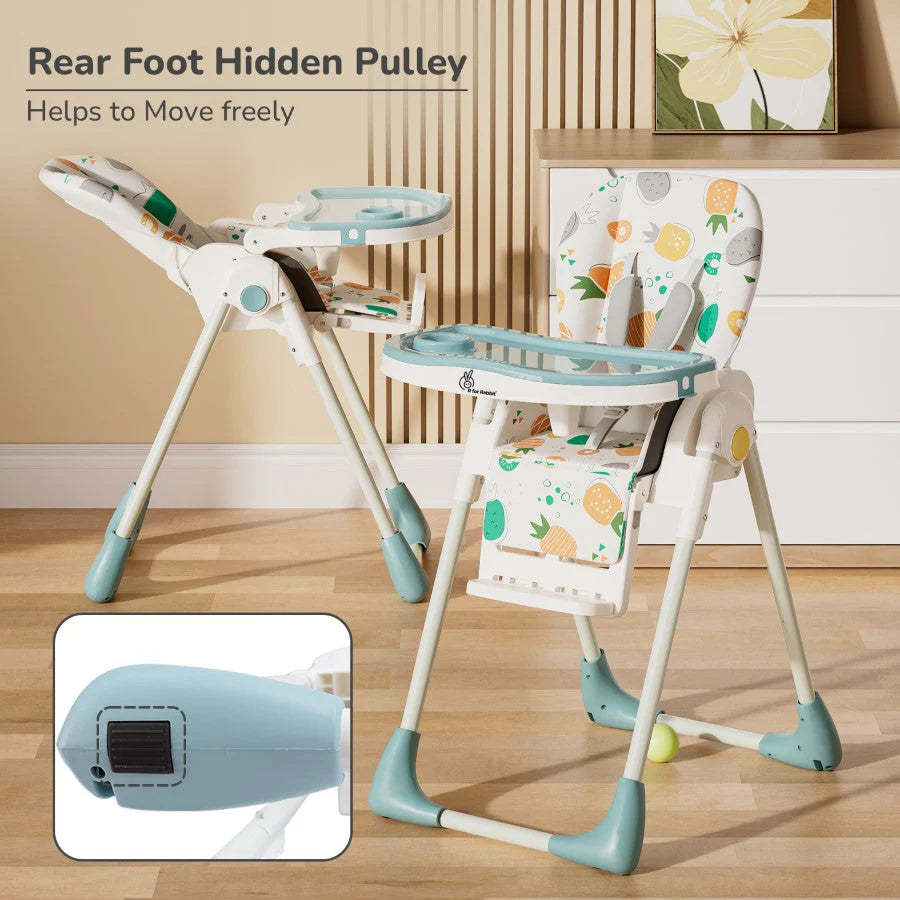 R For Rabbit High Chair Marshmallow Lite Aqua Pine