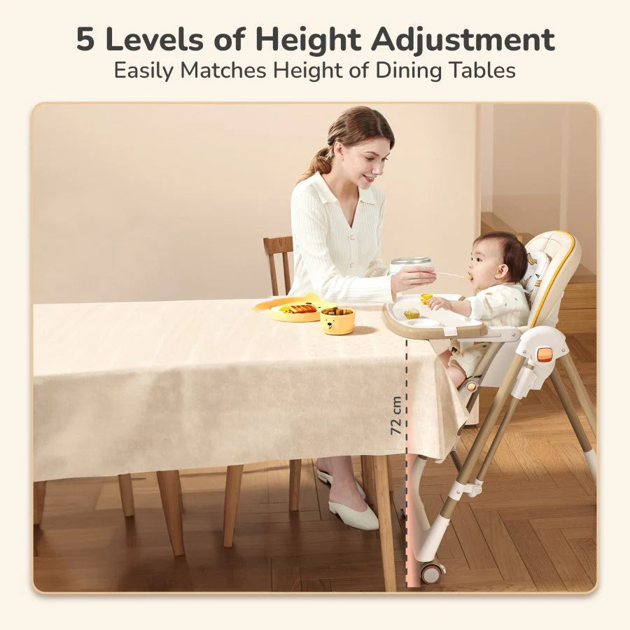 R For Rabbit Marshmallow Smart High Chair For Kids 2-in-1 Abstract Beige