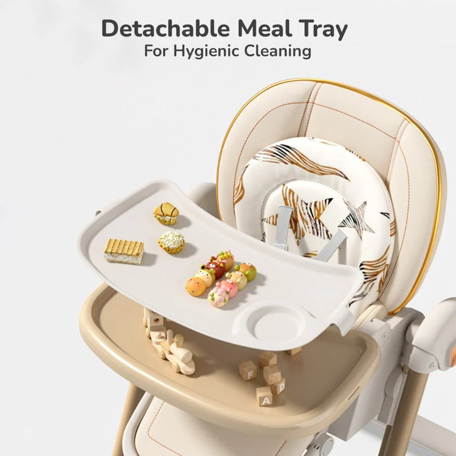 R For Rabbit Marshmallow Smart High Chair For Kids 2-in-1 Abstract Beige