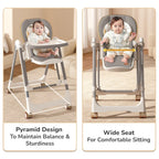 R For Rabbit Marshmallow Smart High Chair For Kids 2-in-1 Grey