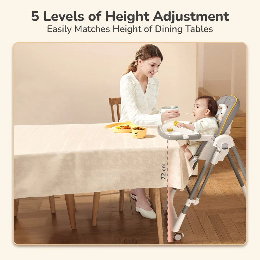 R For Rabbit Marshmallow Smart High Chair For Kids 2-in-1 Grey