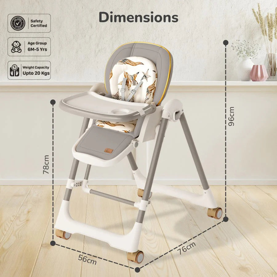 R For Rabbit Marshmallow Smart High Chair For Kids 2-in-1 Grey