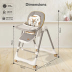 R For Rabbit Marshmallow Smart High Chair For Kids 2-in-1 Grey