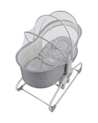 Mastela 4 in 1 Swing & Bassinet-12 Melodies-Adjustable Backrest-5 Points Harness-Breathable Mesh Sides & Soft Headrest-For 0 to 36M (Upto 9 Kg)-Light Grey