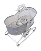 Mastela 4 in 1 Swing & Bassinet-12 Melodies-Adjustable Backrest-5 Points Harness-Breathable Mesh Sides & Soft Headrest-For 0 to 36M (Upto 9 Kg)-Light Grey