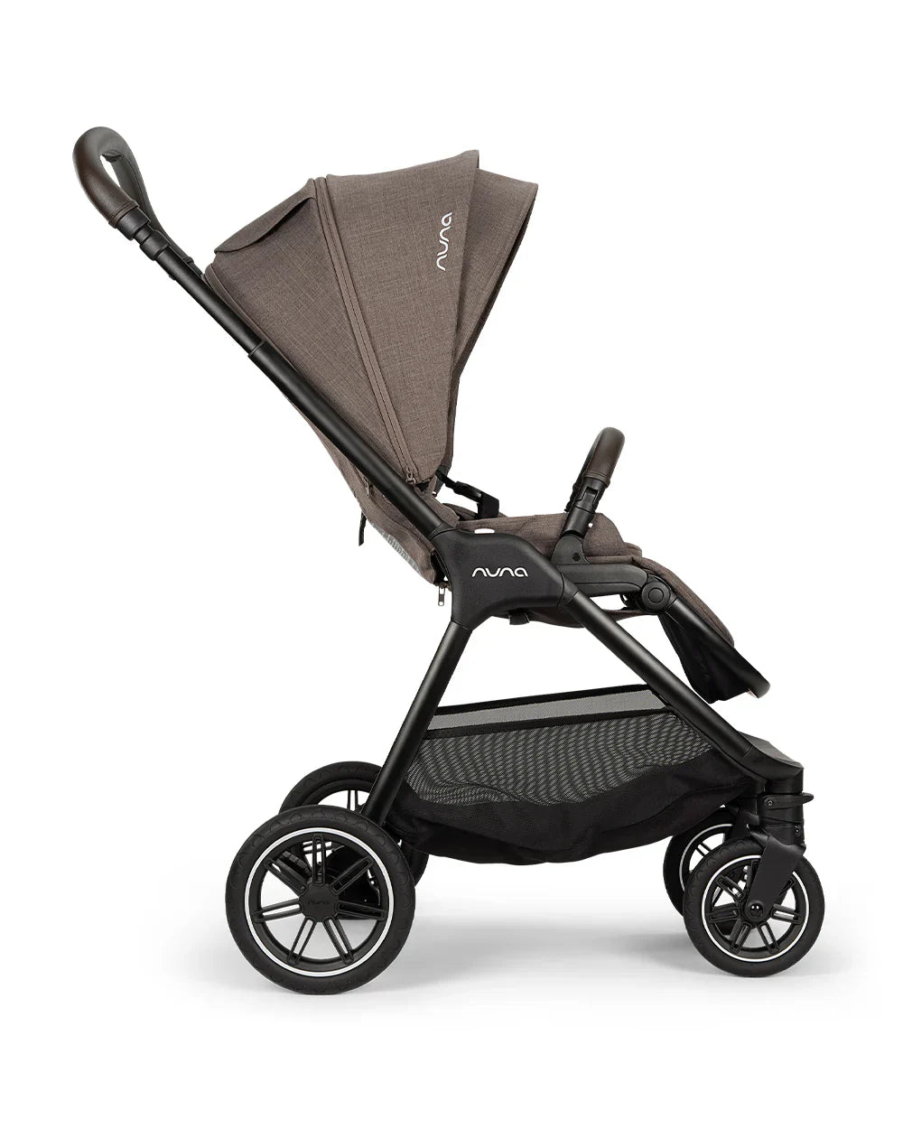 Nuna TRIV Next Stroller- Rain Cover & Post Adaptors-Reversible Seat-One Hand Fold-Pram for 0 to 4Y (Upto 22Kg)-Chestnut