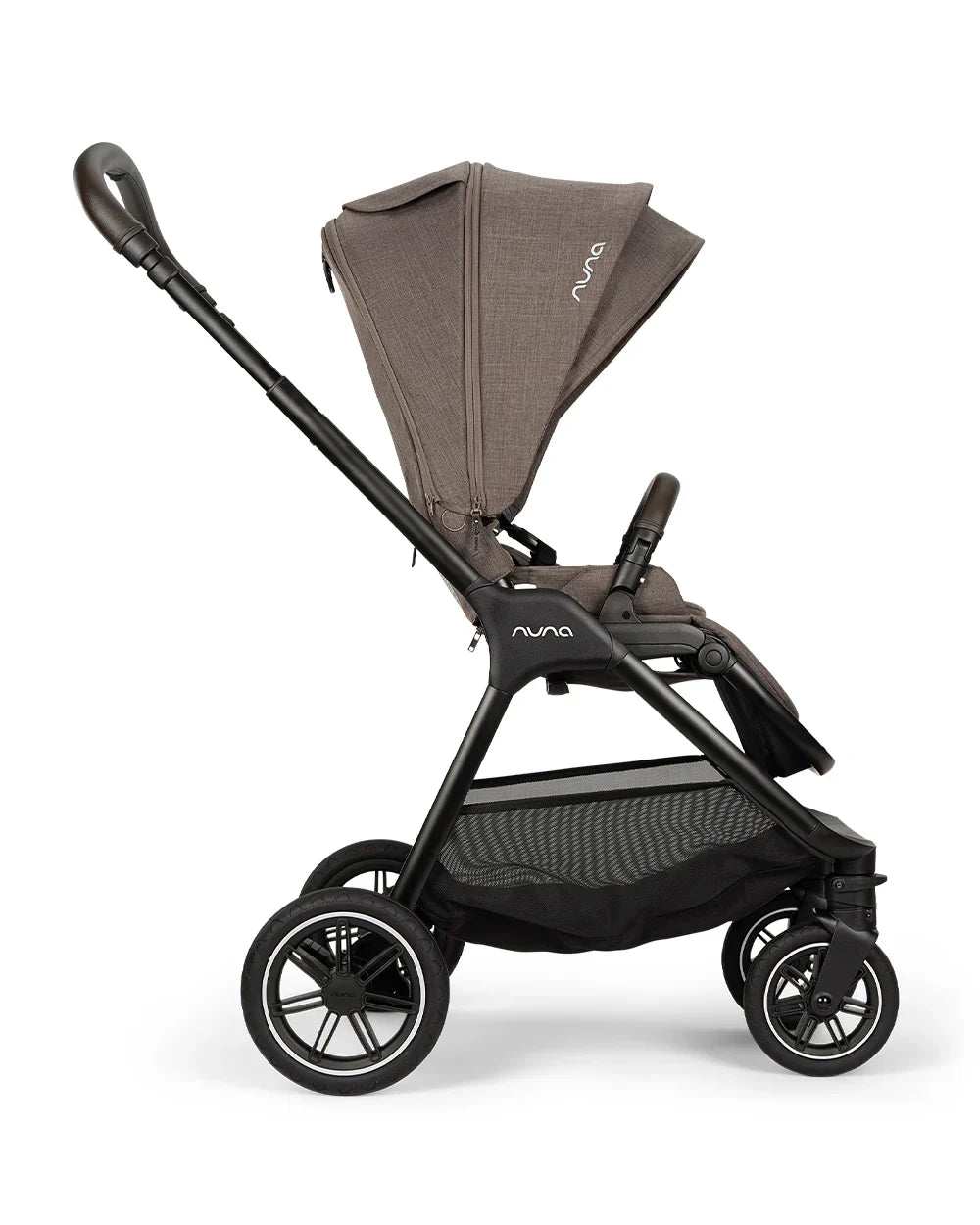 Nuna TRIV Next Stroller- Rain Cover & Post Adaptors-Reversible Seat-One Hand Fold-Pram for 0 to 4Y (Upto 22Kg)-Chestnut