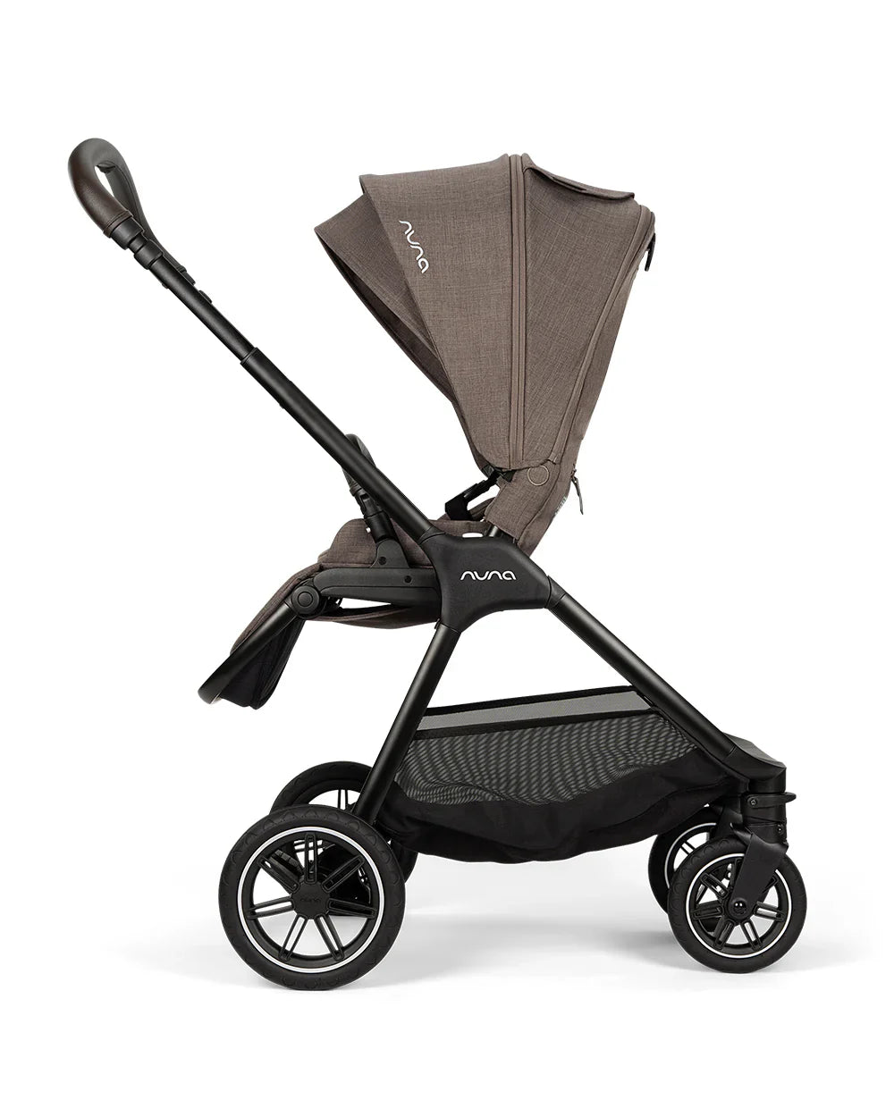 Nuna TRIV Next Stroller- Rain Cover & Post Adaptors-Reversible Seat-One Hand Fold-Pram for 0 to 4Y (Upto 22Kg)-Chestnut