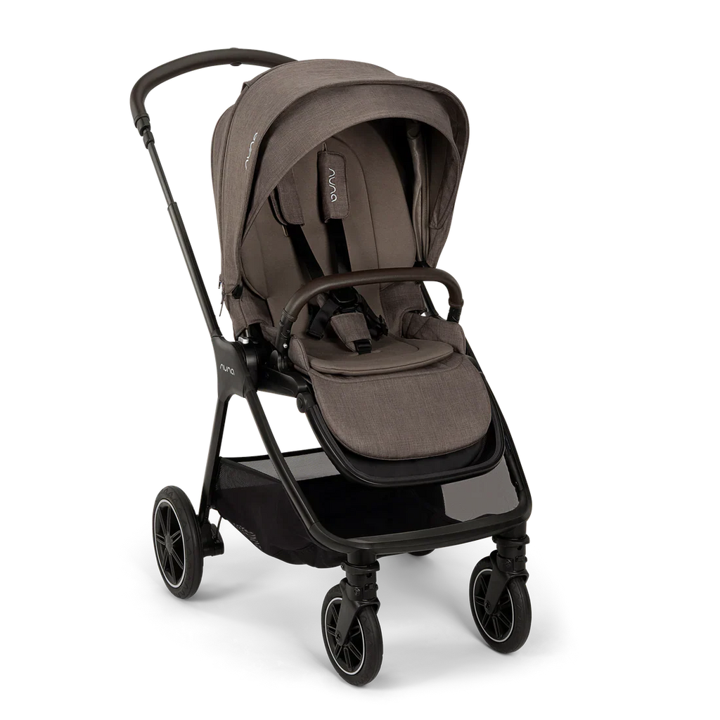 Nuna TRIV Next Stroller- Rain Cover & Post Adaptors-Reversible Seat-One Hand Fold-Pram for 0 to 4Y (Upto 22Kg)-Chestnut