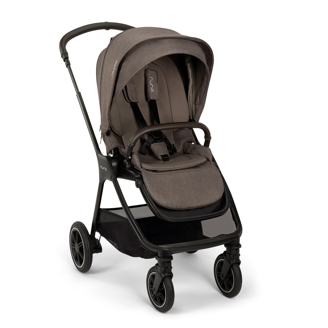 Nuna TRIV Next Stroller- Rain Cover & Post Adaptors-Reversible Seat-One Hand Fold-Pram for 0 to 4Y (Upto 22Kg)-Chestnut