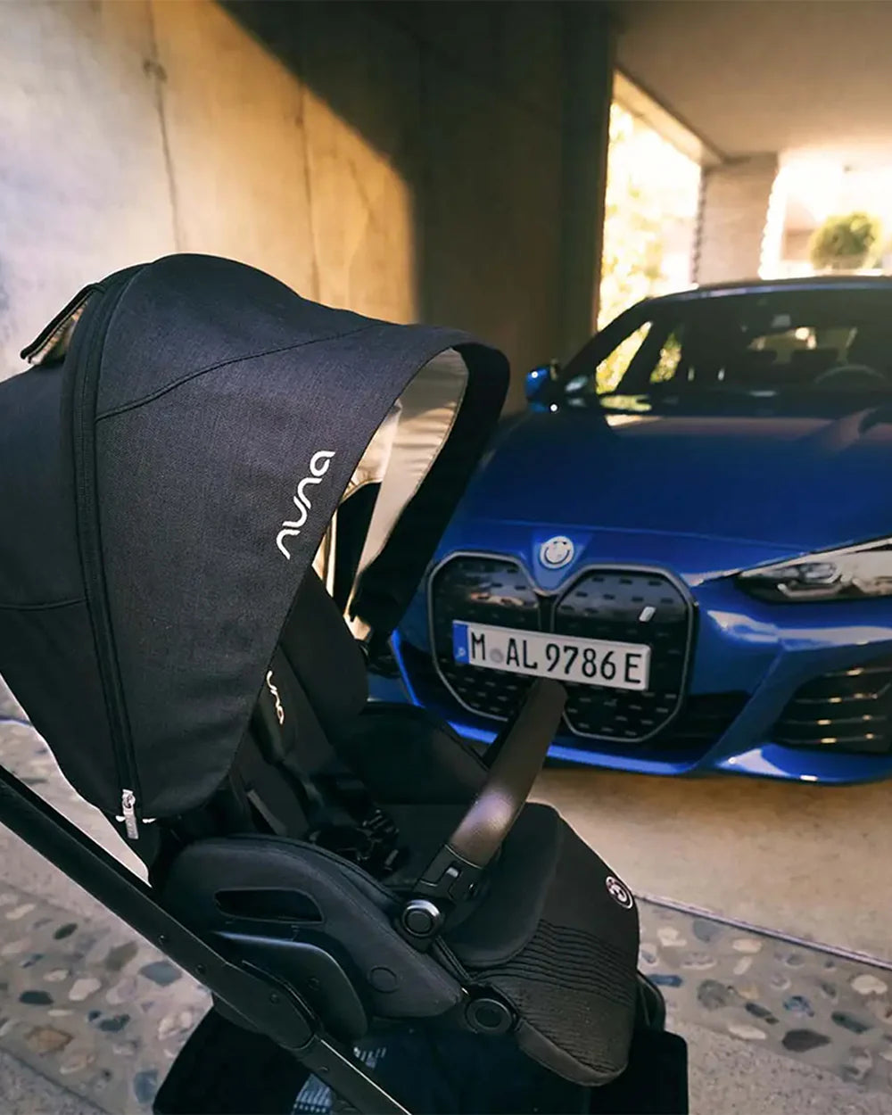 Nuna MIXX Next BMW Collection Stroller-With Cup Holder-Metal BMW Badge On Window Flap-Exclusvie Wheels With BMW Trinity Pattern-2 Years Warranty-Pram for 0 to 4Y (Upto 22 Kg)-Element
