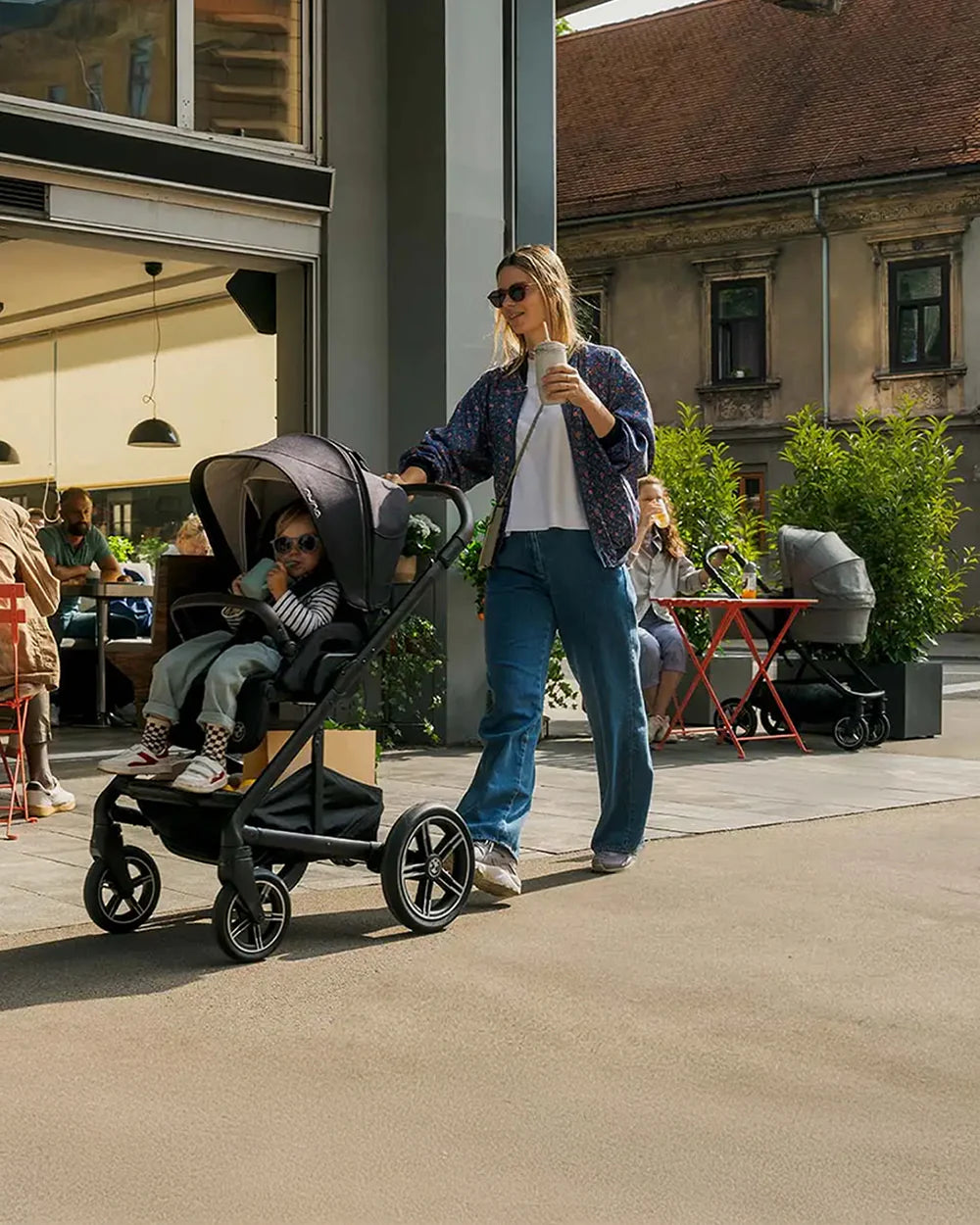 Nuna MIXX Next BMW Collection Stroller-With Cup Holder-Metal BMW Badge On Window Flap-Exclusvie Wheels With BMW Trinity Pattern-2 Years Warranty-Pram for 0 to 4Y (Upto 22 Kg)-Element