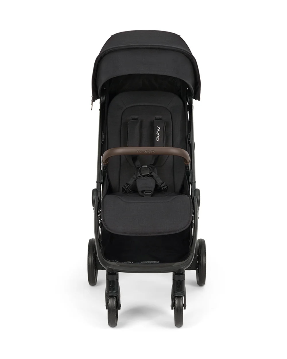 Nuna TRVL URBN Cabin Friendly Stroller-2026 Edition-One Hand Fold-Flat Reclining Seat-Travel System Compatible-10 kg Storage Basket-Includes Travel Bag & Rain Cover-2 Years Warranty-For 0 to 4Y (Upto 22 kg)-Caviar