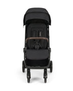 Nuna TRVL URBN Cabin Friendly Stroller-2026 Edition-One Hand Fold-Flat Reclining Seat-Travel System Compatible-10 kg Storage Basket-Includes Travel Bag & Rain Cover-2 Years Warranty-For 0 to 4Y (Upto 22 kg)-Caviar