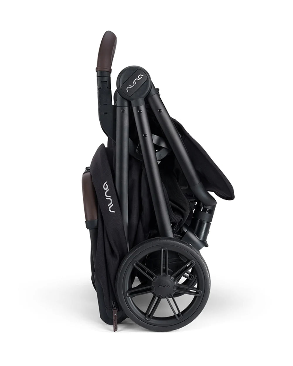 Nuna TRVL URBN Cabin Friendly Stroller-2026 Edition-One Hand Fold-Flat Reclining Seat-Travel System Compatible-10 kg Storage Basket-Includes Travel Bag & Rain Cover-2 Years Warranty-For 0 to 4Y (Upto 22 kg)-Caviar