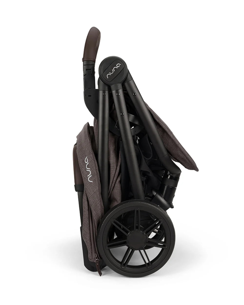 Nuna TRVL URBN Cabin Friendly Stroller-2026 Edition-One Hand Fold-Flat Reclining Seat-Travel System Compatible-10 kg Storage Basket-Includes Travel Bag & Rain Cover-2 Years Warranty-For 0 to 4Y (Upto 22 kg)-Chestnut