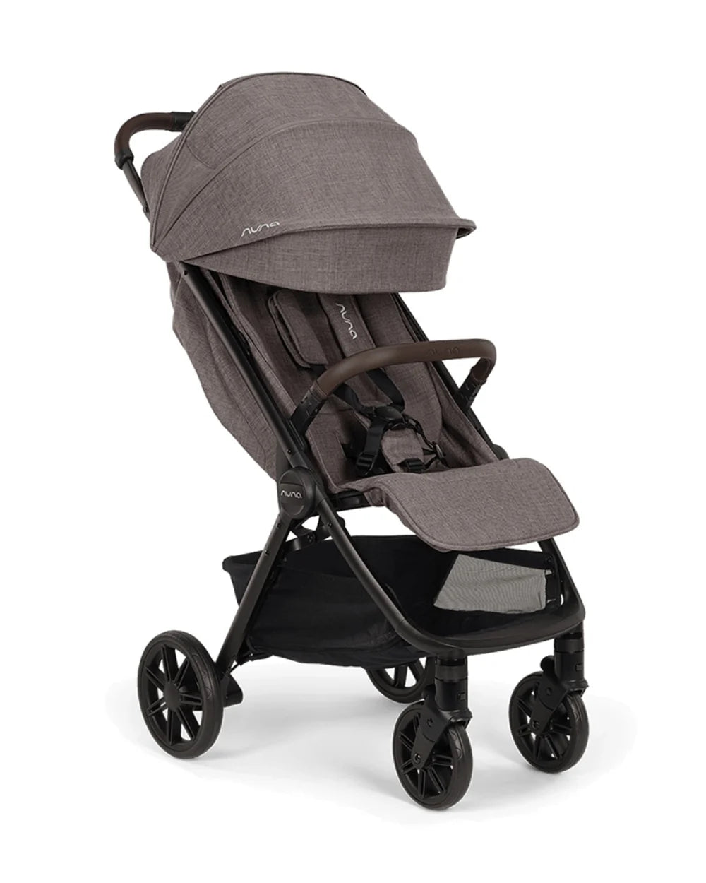 Nuna TRVL URBN Cabin Friendly Stroller-2026 Edition-One Hand Fold-Flat Reclining Seat-Travel System Compatible-10 kg Storage Basket-Includes Travel Bag & Rain Cover-2 Years Warranty-For 0 to 4Y (Upto 22 kg)-Chestnut