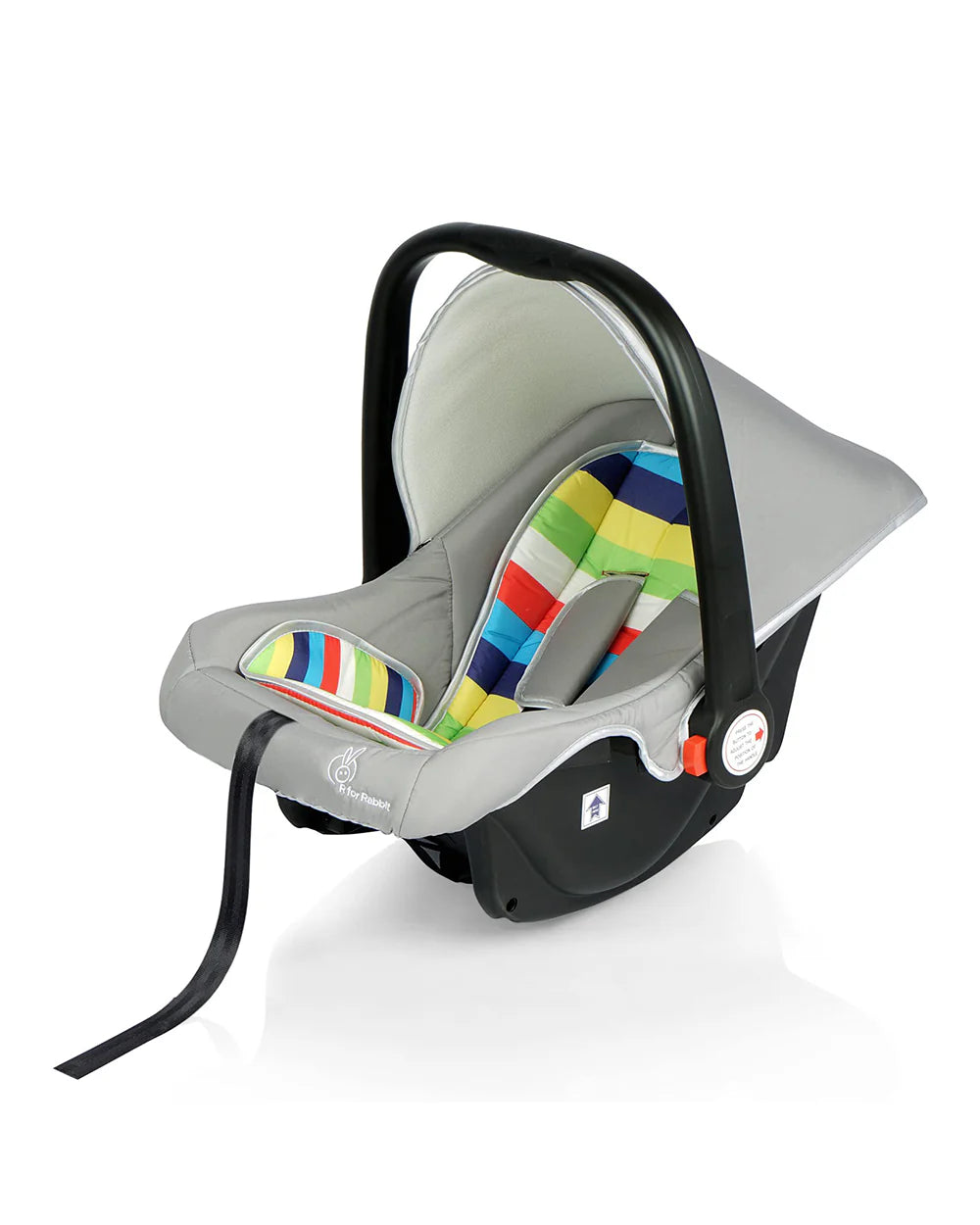 R for Rabbit Picaboo-Baby Carry Cot Cum Car Seat-Rear Facing-Convertible to Rocker-For 0 to 15M (Upto 13Kg)-Rainbow