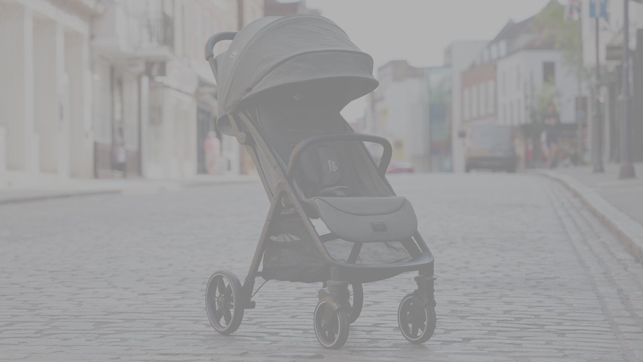 Joie Parcel LX Lightweight Stroller-One Hand Fold-Flat Reclining Seat-Car Seat Compatible-Mesh Window On Canopy-2 Years Warranty-For 0 to 4Y (Upto 22 Kg)-Sandstone
