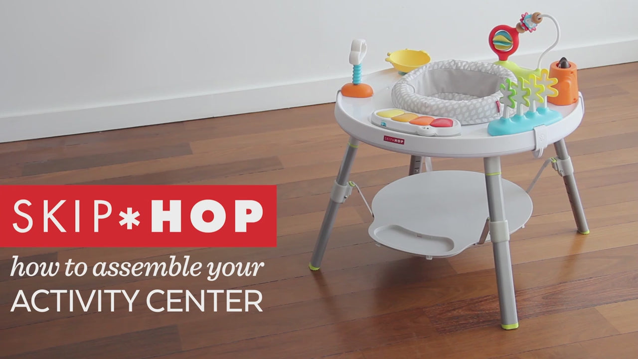Skip Hop Explore & More 3 Stage Activity Center-Musical Light-Up Piano With 3 Modes-360 Degree Rotating Seat-Learning & Educational Toys-4M+Silver Lining Cloud