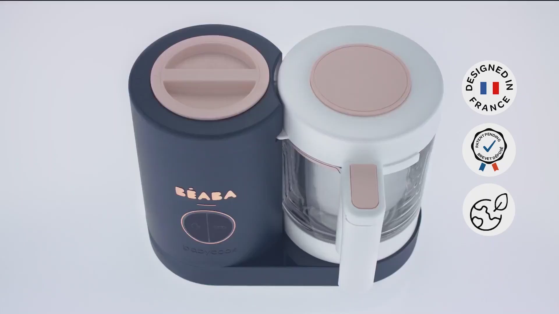 Beaba Babycook Neo - 6 In 1 Baby Food Maker, Blender, Steamer, Cooker & Sterilizer, Auto Shut-off Portable Baby Food Processor, Puree Maker and Warmer 0m+ : MINERAL