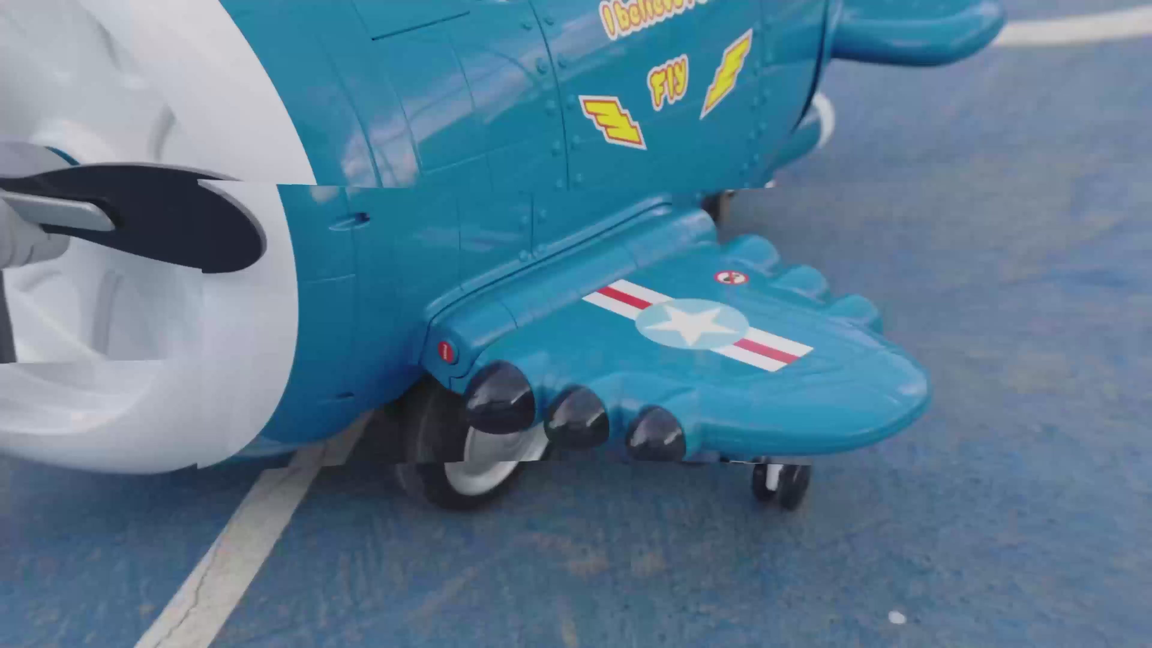 EMotorad Formula Fun Turbo Wing Ride-On Toy Plane for Kids | Battery Operated Airplane Ride-On
