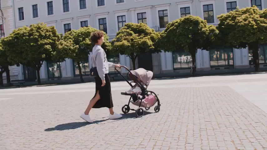 Britax Rio Lightweight Stroller-Height Adjustable Parent Handle Bar-Reversible & Flat Reclining Seat-One Hand Fold-Includes Cup Holder-For 0 to 4Y (Upto 22Kg)-Carbon Black