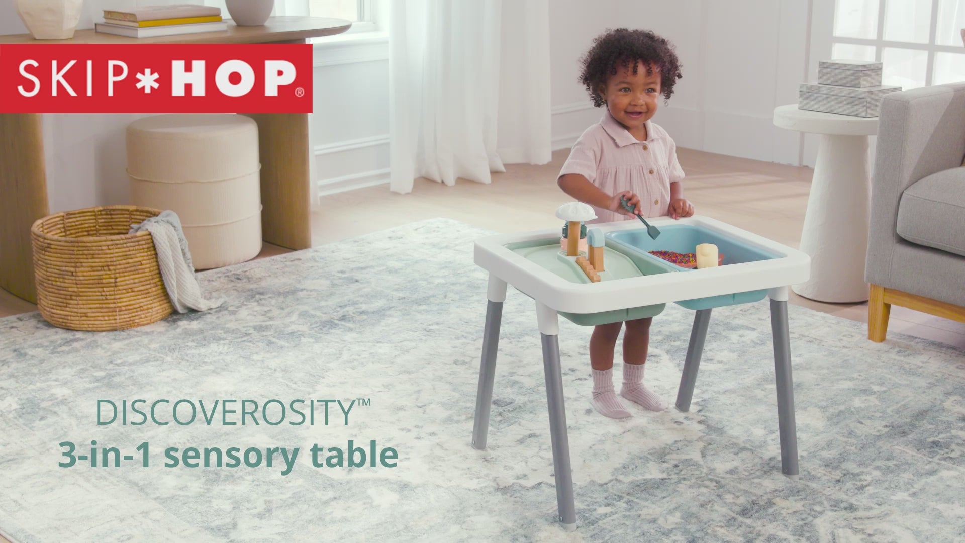 Skip Hop Discoverosity Montessori 3 Stage Activity Center-25+ Activities-360 Degree Rotating Seat-Learning & Educational Toys-4M+