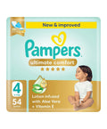 Pampers Ultimate Comfort Taped Diapers Size 4 9–14kg 54 Count – White