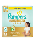 Pampers Ultimate Comfort Taped Diapers Size 4 9–14kg 54 Count – White