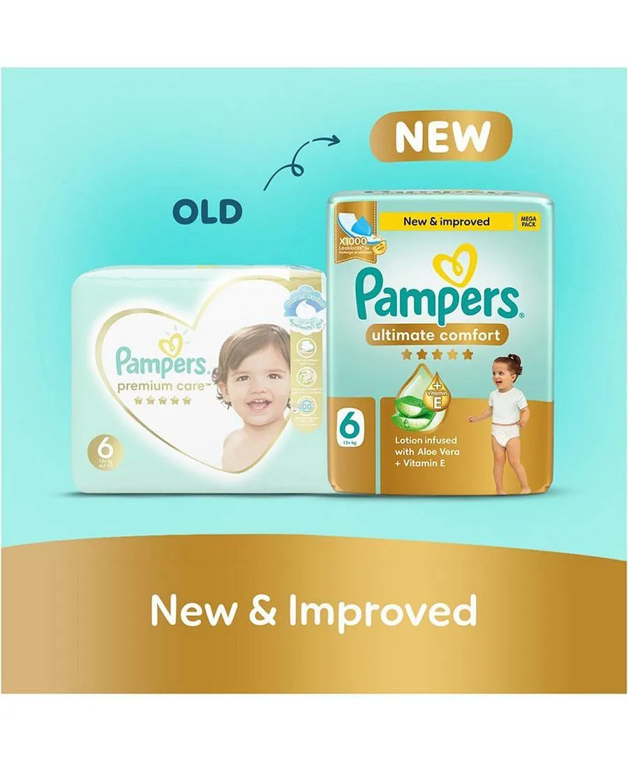 Pampers Ultimate Comfort Taped Diapers Size 6 13kg+ 36 Pieces