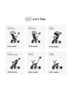 Qplay Nova Niello 6 in 1 Trike-Easy Compact Fold-Height Adjustable Parent Handle Bar-360 Degrees Rotating Seat-Adjustable Backrest-5 Point Harness-Includes Cup Holder-For 10 to 6Y (Upto 25 Kg)-Blue