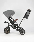 Qplay Comfo Max 7-in-1 Trike-Height Adjustable Parent Handle Bar-360 Degrees Rotating Seat-Adjustable Backrest-Foldable Frame-With Detachable Backpack-For 10M to 6Y (Upto 25 Kg)-Grey