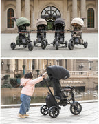 Qplay Comfo Max 7-in-1 Trike-Height Adjustable Parent Handle Bar-360 Degrees Rotating Seat-Adjustable Backrest-Foldable Frame-With Detachable Backpack-For 10M to 6Y (Upto 25 Kg)-Olive Green