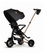 Qplay Nova Limited Edition 6 in 1 Trike-Easy Compact Fold-Height Adjustable Parent Handle Bar-360 Degrees Rotating Seat-Adjustable Backrest-Includes Small Bag, Detachable Backpack & Cup Holder-For 10M to 6Y (Upto 25 Kg)-Black