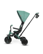 Qplay Elite Platinum 6 in 1 Trike-Height Adjustable Parent Handle Bar-360 Degrees Rotating Seat-5 Point Harness-For 10M to 6Y (Upto 25 Kg)-Green