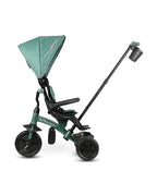 Qplay Elite Platinum 6 in 1 Trike-Height Adjustable Parent Handle Bar-360 Degrees Rotating Seat-5 Point Harness-For 10M to 6Y (Upto 25 Kg)-Green