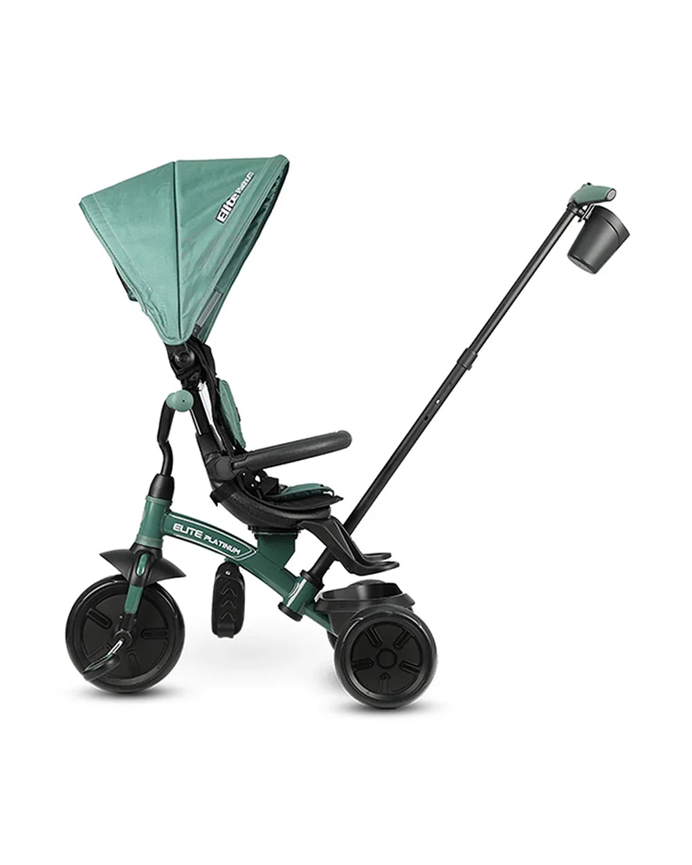 Qplay Elite Platinum 6 in 1 Trike-Height Adjustable Parent Handle Bar-360 Degrees Rotating Seat-5 Point Harness-For 10M to 6Y (Upto 25 Kg)-Green