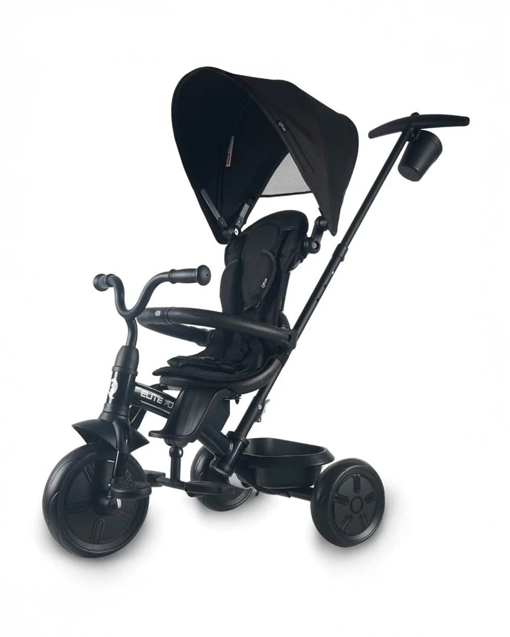 Qplay Elite Platinum 6 in 1 Trike-Height Adjustable Parent Handle Bar-360 Degrees Rotating Seat-5 Point Harness-For 10M to 6Y (Upto 25 Kg)-Black