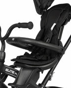 Qplay Elite Platinum 6 in 1 Trike-Height Adjustable Parent Handle Bar-360 Degrees Rotating Seat-5 Point Harness-For 10M to 6Y (Upto 25 Kg)-Black