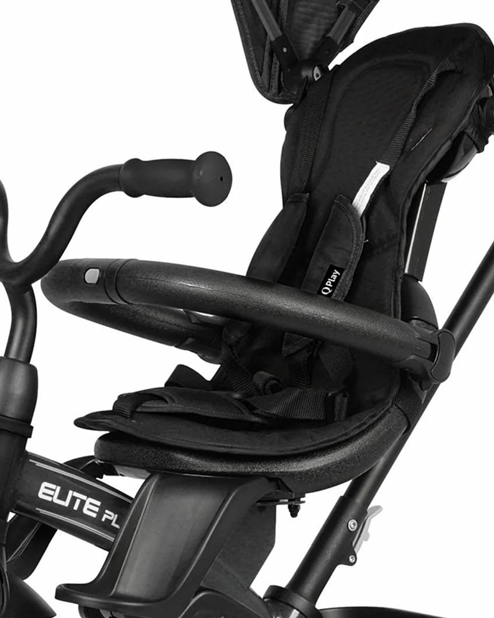 Qplay Elite Platinum 6 in 1 Trike-Height Adjustable Parent Handle Bar-360 Degrees Rotating Seat-5 Point Harness-For 10M to 6Y (Upto 25 Kg)-Black